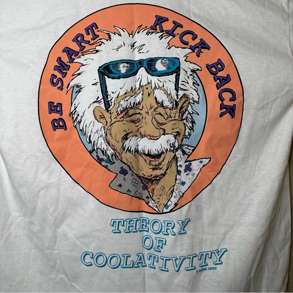 Vintage Señor López Tee Einstein Short Sleeve Single Stitch White Deadstock NWOT - Picture 7 of 13